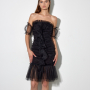 Платье I'MM W023 черный мини фатин