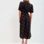 Платье Esthetic Code Monica Чёрное с цветочным принтом