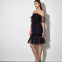 Платье I'MM W023 черный мини фатин