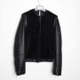 Дубленка Esthetic Code 1850 (черный) куртка женская из овчины меховой, комбинированная кожей натуральной на утеплителе