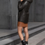 Дубленка Esthetic Code 2066 (коричневый) куртка женская из овчины меховой с отделкой кожей натуральной