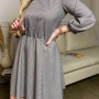 Платье Esthetic Code 211214 серый с воротничком Агнесс/2