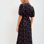 Платье Esthetic Code Monica Чёрное с цветочным принтом