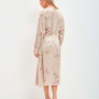 Платье Esthetic Code z-0155 бежевый шелк с цветами миди