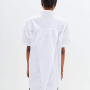  Рубашка Esthetic Code Z-0216 белый с коротким рукавом ассиметрия